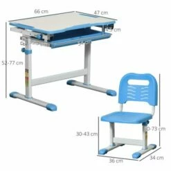 Kids Desk And Chair Set - Adjustable/Tiltable With Drawer Pen Slot And Hook 16 Kids Desk And Chair Set - Adjustable/Tiltable With Drawer Pen Slot And Hook -office furniture shop 1029001045 2