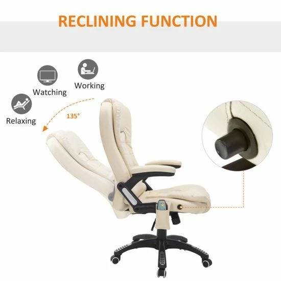 Heated Vibrating Massage Office Chair With Reclining Function 8 Heated Vibrating Massage Office Chair With Reclining Function - Image 6