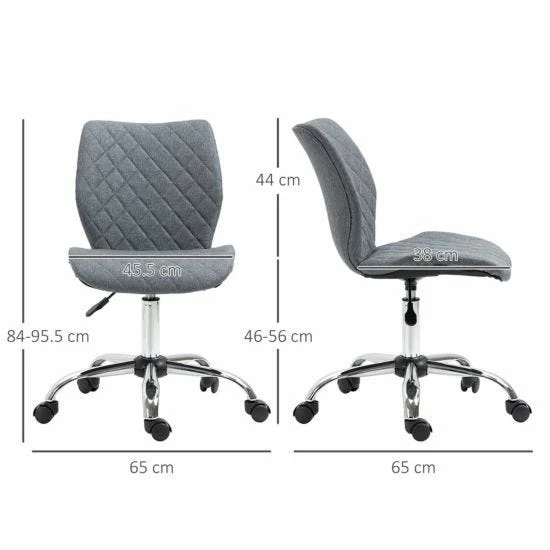 Vinsetto 360 Degree Mid Back Swivel Office Chair With Wheels 4 Vinsetto 360 Degree Mid Back Swivel Office Chair With Wheels - Image 2