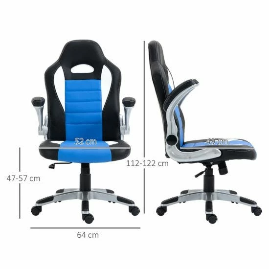 PU Leather Swivel Gaming Chair With Tilt Function 4 PU Leather Swivel Gaming Chair With Tilt Function - Image 2