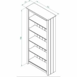 Capri Tall Bookcase 18 Capri Tall Bookcase -office furniture shop 1031000021 2