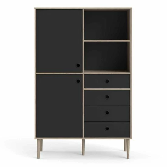 Rome Bookcase With 2 Doors And 4 Drawers 3 Rome Bookcase With 2 Doors And 4 Drawers