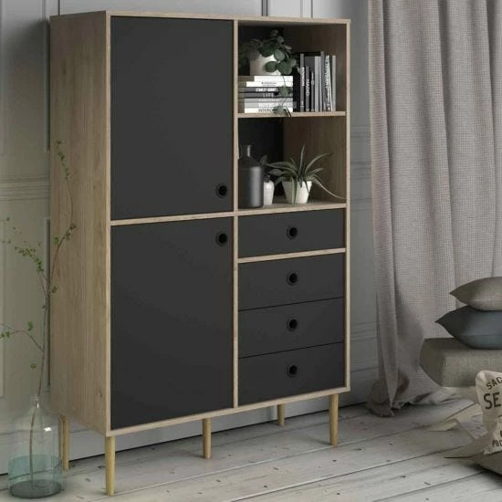 Rome Bookcase With 2 Doors And 4 Drawers 7 Rome Bookcase With 2 Doors And 4 Drawers - Image 5