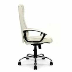 Luxor Black Desk With Cream Leather Faced Chair -office furniture shop 1032000701 0