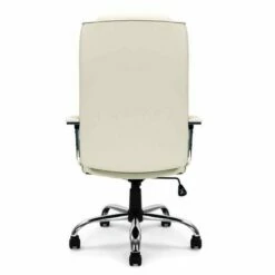 Luxor Black Desk With Cream Leather Faced Chair -office furniture shop 1032000701 7