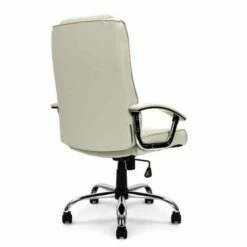 Luxor Black Desk With Cream Leather Faced Chair -office furniture shop 1032000701 8