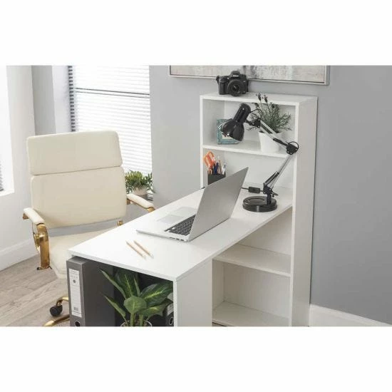 Whitby Desk With Shelves In White 9 Whitby Desk With Shelves In White - Image 7