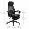 Vinsetto Recliner Mesh Swivel Home Office Chair With Footrest 1 Vinsetto Recliner Mesh Swivel Home Office Chair With Footrest -office furniture shop 1032000771 2