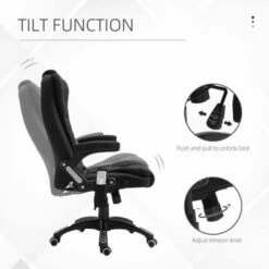 Vinsetto Reclining Office Chair With Heating Massage Points 14 Vinsetto Reclining Office Chair With Heating Massage Points -office furniture shop 1032000773 4