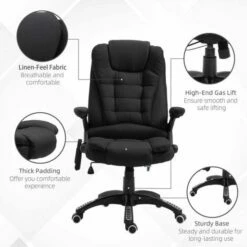 Vinsetto Reclining Office Chair With Heating Massage Points 12 Vinsetto Reclining Office Chair With Heating Massage Points -office furniture shop 1032000773 8