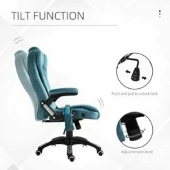 Vinsetto Reclining Office Chair With Heating Massage Points -office furniture shop 1032000774 4