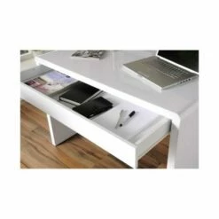 Luxor Gloss Workstation/Desk With Hidden Drawer White -office furniture shop 1062056018 1