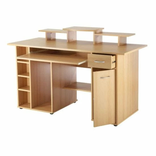 San Diego Wood Effect Workstation H910xW1420xD600mm 4 San Diego Wood Effect Workstation H910xW1420xD600mm - Image 2