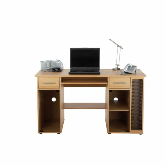 San Jose Wood Effect Workstation H750xW1350xD600mm 4 San Jose Wood Effect Workstation H750xW1350xD600mm - Image 2