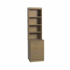 R White 2 Drawer Filing Cabinet With Overshelving -office furniture shop 1062095113