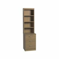 R White 3 Drawer CD/DVD Storage Unit With Overshelving -office furniture shop 1062095120