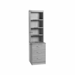 R White 3 Drawer CD/DVD Storage Unit With Overshelving -office furniture shop 1062095120 1
