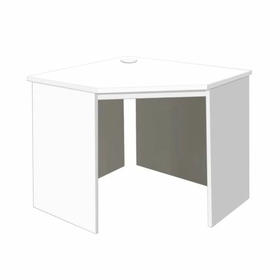 R White Corner Desk White Satin 4 R White Corner Desk White Satin - Image 2