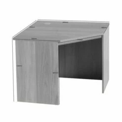 R White Corner Desk White Satin