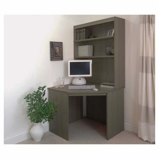 R White Corner Desk With Overshelving 10 R White Corner Desk With Overshelving - Image 8