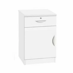 R White Unit With Lockable Drawer Satin White 7 R White Unit With Lockable Drawer Satin White -office furniture shop 1062095185