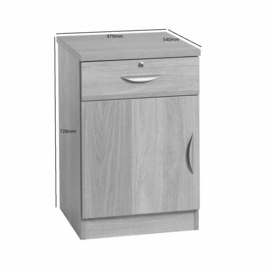 R White Unit With Lockable Drawer Satin White 4 R White Unit With Lockable Drawer Satin White - Image 2