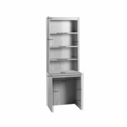 R White Small Desk With Overshelving -office furniture shop 1062095216 1