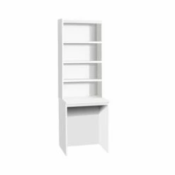 R White Small Desk With Overshelving -office furniture shop 1062095218