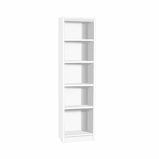 R White Tall Narrow Bookcase 5 R White Tall Narrow Bookcase - Image 3