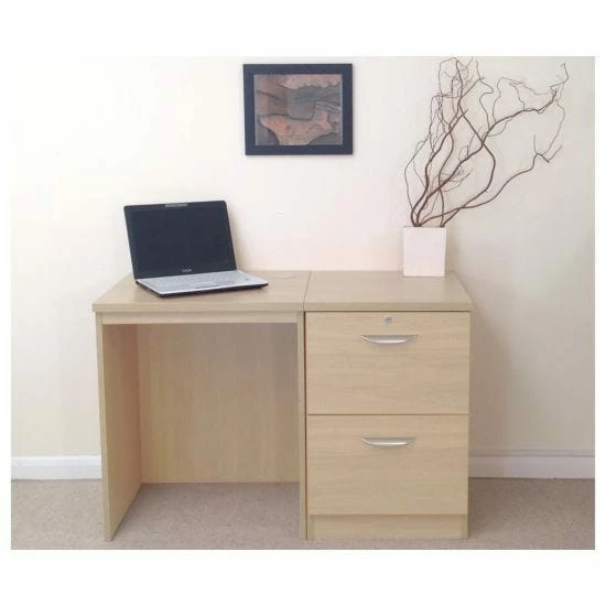 R White Home Office Desk Set With Two Drawers 4 R White Home Office Desk Set With Two Drawers - Image 2