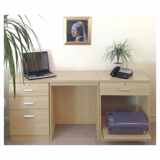R White Home Office Furniture Desk Set With Drawers And Storage 3 R White Home Office Furniture Desk Set With Drawers And Storage