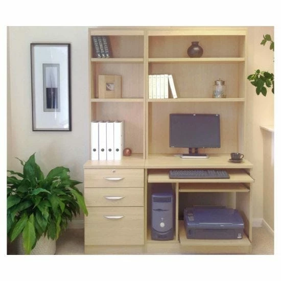 R White Home Office Tall Narrow Desk With Shelving 4 R White Home Office Tall Narrow Desk With Shelving - Image 2