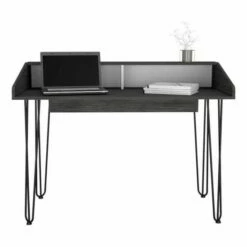 Dallas Two Tone Home Office Desk With Hairpin Legs -office furniture shop 1062100058 2 1