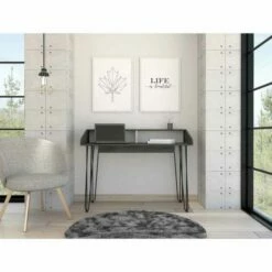 Dallas Two Tone Home Office Desk With Hairpin Legs -office furniture shop 1062100058 4 1