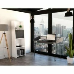 Dallas Two Tone Home Office Desk With Hairpin Legs -office furniture shop 1062100058 5 1