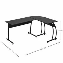 Evelyn L Shaped Corner Desk With Steel Frame -office furniture shop 1062100073 1