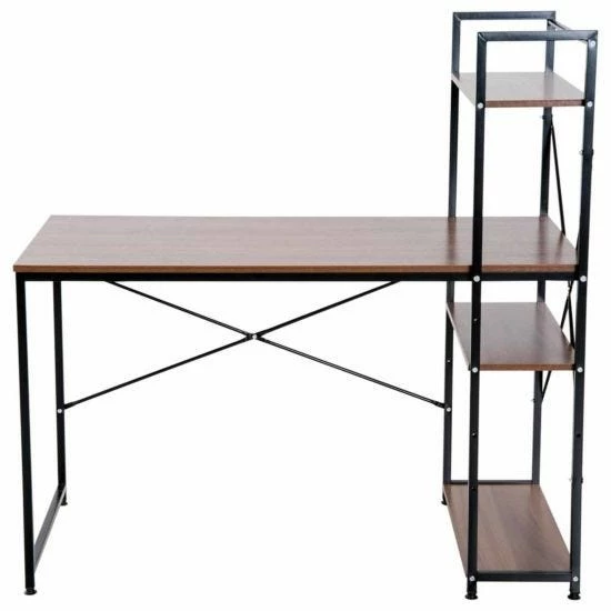 Channing Metal Frame Computer Desk With 4 Tier Bookshelf 8 Channing Metal Frame Computer Desk With 4 Tier Bookshelf - Image 6