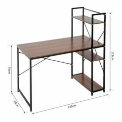 Channing Metal Frame Computer Desk With 4 Tier Bookshelf 19 Channing Metal Frame Computer Desk With 4 Tier Bookshelf -office furniture shop 1062100088 9