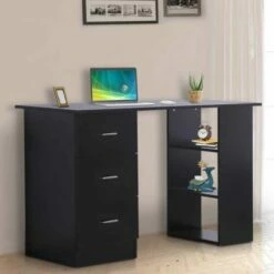 Hendrix Computer Desk With Bookcase And Drawers -office furniture shop 1062100093 1