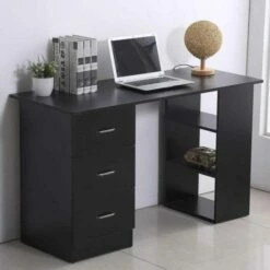 Hendrix Computer Desk With Bookcase And Drawers -office furniture shop 1062100093 5