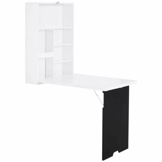 Sullivan Folding Wall Mounted Drop-Leaf Table With Chalkboard 3 Sullivan Folding Wall Mounted Drop-Leaf Table With Chalkboard