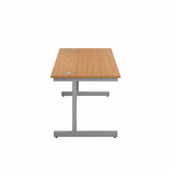 TC Office Single Upright Rectangular Desk Silver Frame 1200mm X 600mm 9 TC Office Single Upright Rectangular Desk Silver Frame 1200mm X 600mm - Image 7