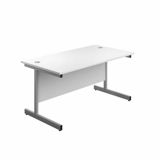 TC Office Single Upright Rectangular Desk Silver Frame 1200mm X 600mm 12 TC Office Single Upright Rectangular Desk Silver Frame 1200mm X 600mm - Image 10