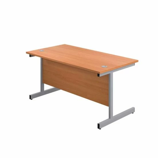 TC Office Single Upright Rectangular Desk Silver Frame 1200mm X 800mm 7 TC Office Single Upright Rectangular Desk Silver Frame 1200mm X 800mm - Image 5