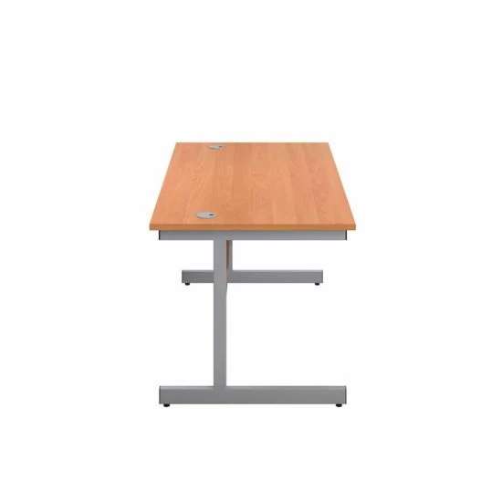 TC Office Single Upright Rectangular Desk Silver Frame 1200mm X 800mm 5 TC Office Single Upright Rectangular Desk Silver Frame 1200mm X 800mm - Image 3