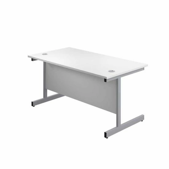 TC Office Single Upright Rectangular Desk Silver Frame 1200mm X 800mm 12 TC Office Single Upright Rectangular Desk Silver Frame 1200mm X 800mm - Image 10