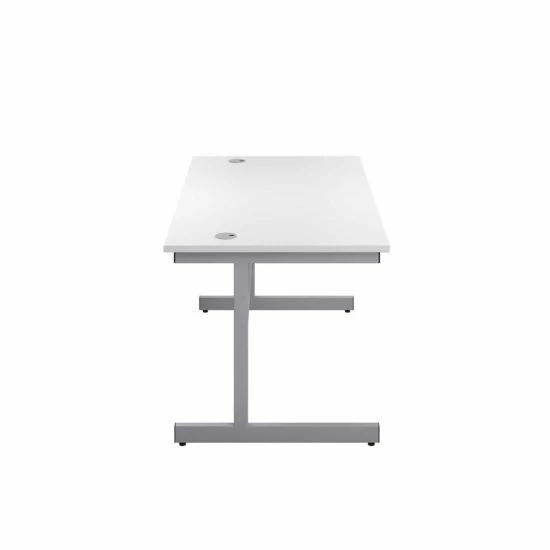 TC Office Single Upright Rectangular Desk Silver Frame 1200mm X 800mm 10 TC Office Single Upright Rectangular Desk Silver Frame 1200mm X 800mm - Image 8