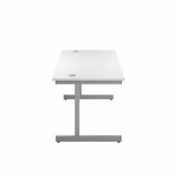 TC Office Single Upright Rectangular Desk Silver Frame 1400mm X 800mm -office furniture shop 1062100171 3