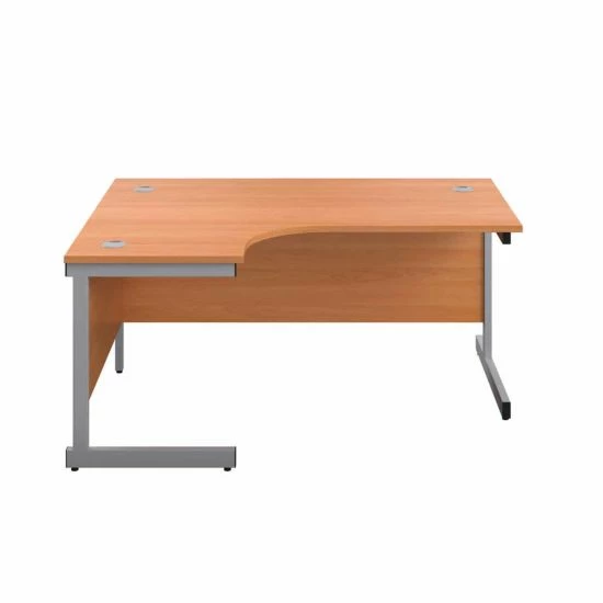 TC Office Single Upright Left Hand Radial Silver Frame Desk 1600mm X 1200mm 7 TC Office Single Upright Left Hand Radial Silver Frame Desk 1600mm X 1200mm - Image 5