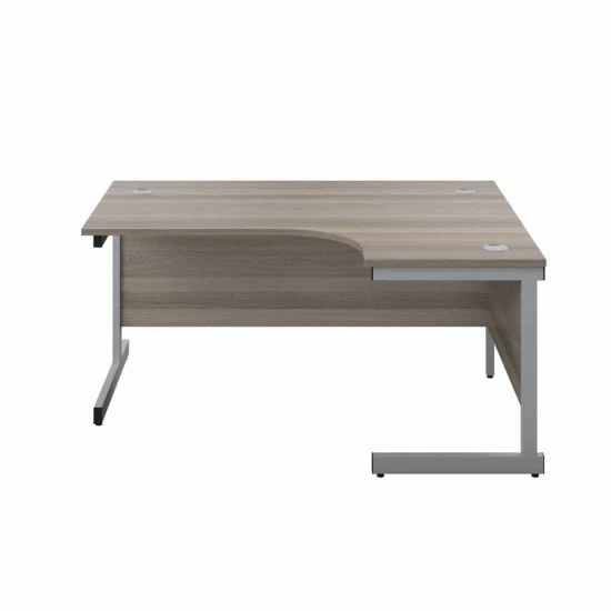 TC Office Single Upright Right Hand Radial Silver Frame Desk 1600mm X 1200mm 7 TC Office Single Upright Right Hand Radial Silver Frame Desk 1600mm X 1200mm - Image 5